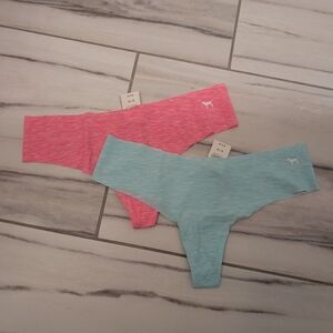 NWT Pink and Blue Seamless Thongs